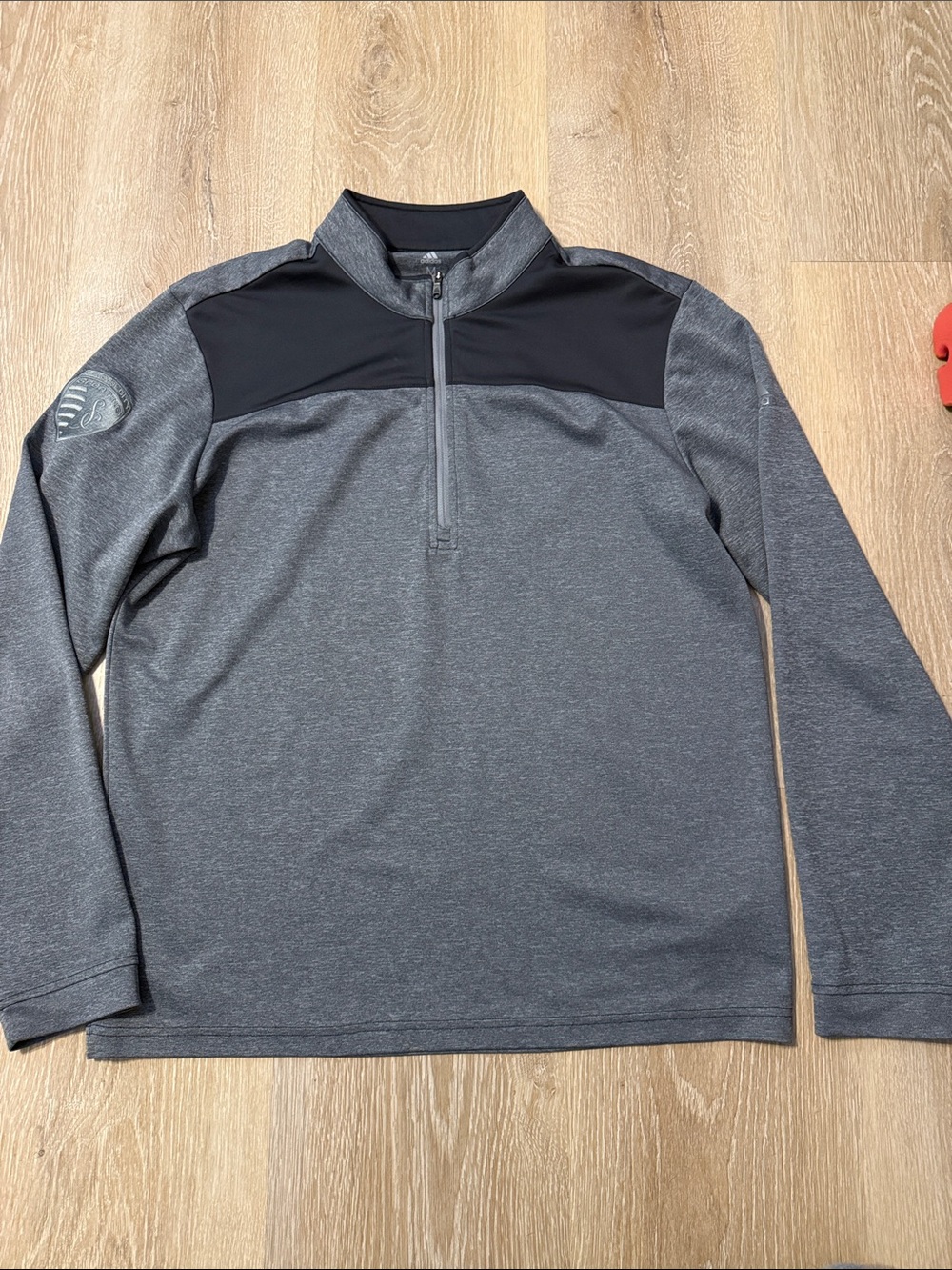 Sporting Kansas City MLS team pullover quarter zip adidas grey men’s medium